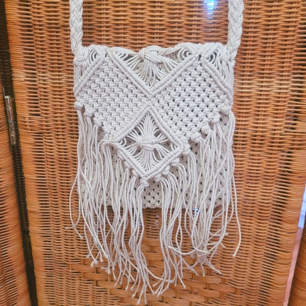 Vintage Macrame Boho Bag